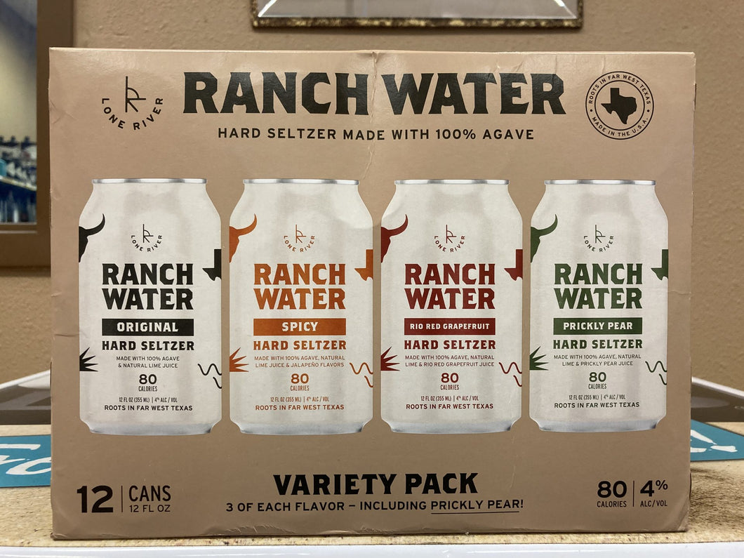 BEER RANCH WATER HARD SELTZER 12 PACK VARIETY