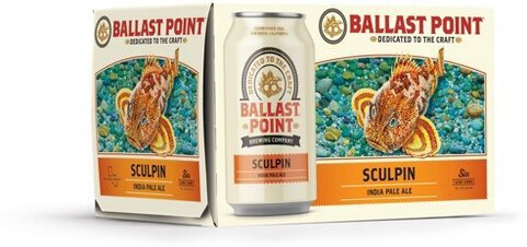 BEER BALLAST POINT SCULPID SIX PACK CANS